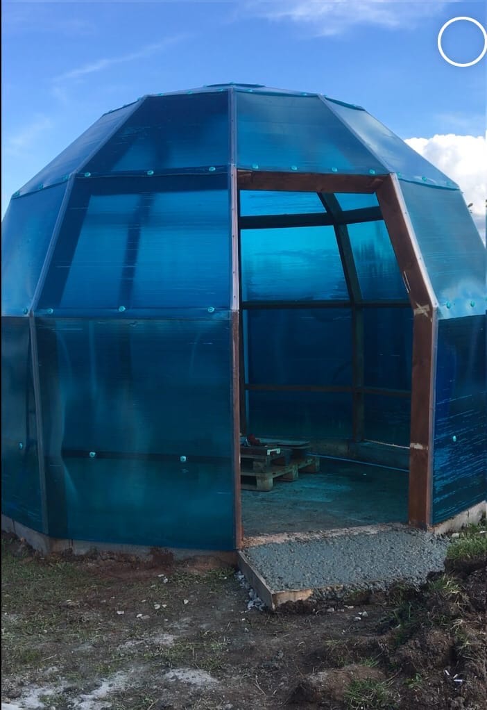 Вот такой получился навес для каркасного бассейна, которые сейчас пользуются огромной популярностью среди дачников