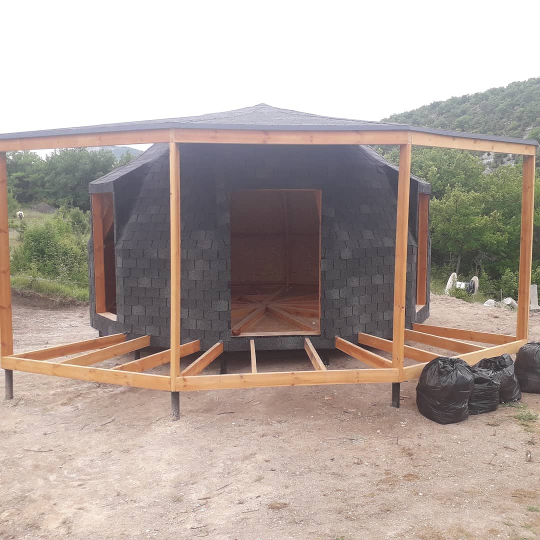 Купольная баня Z6 с террасой Куйбышево, Крым. 