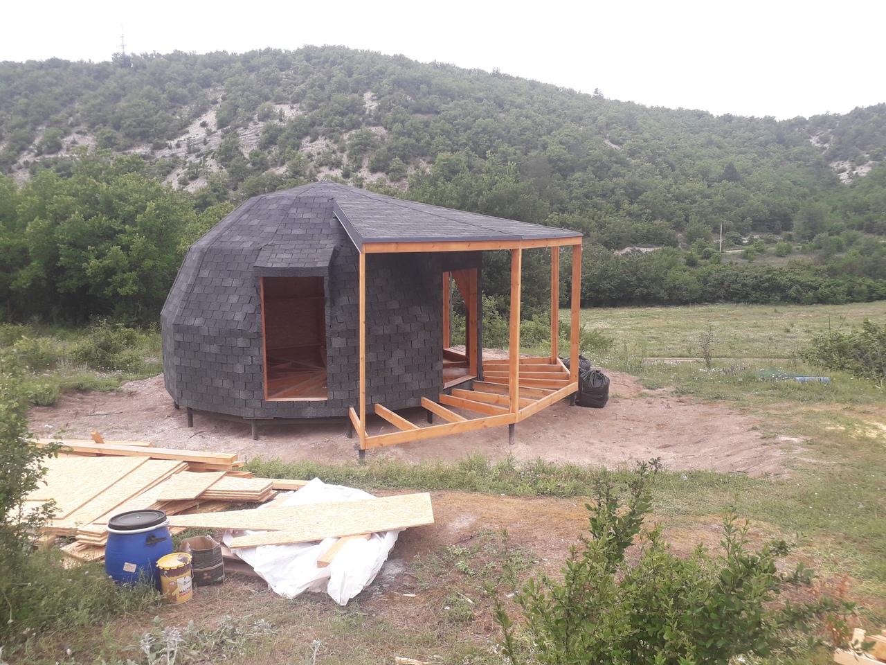 Купольная баня Z6 с террасой Куйбышево, Крым. 