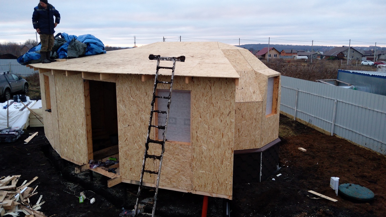 Этапы строительства домика Z4L под Уфой, Башкирия