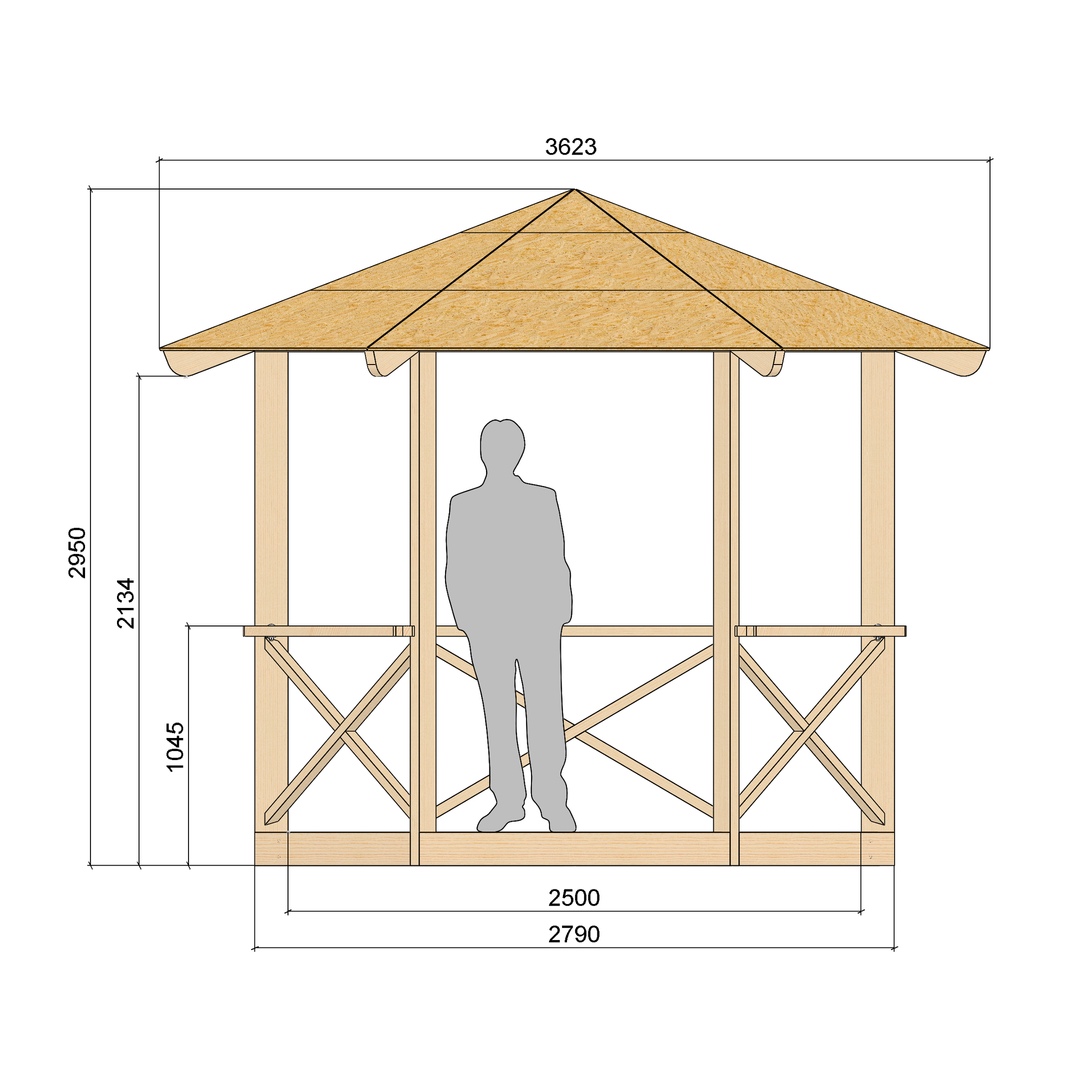 Мы усовершенствовали конструкцию беседки Добросфера А25