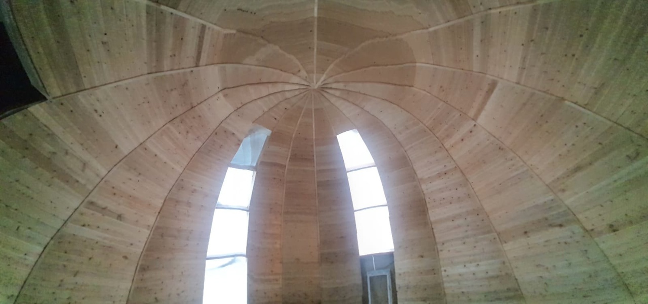 Возведение и оснащение сферической купольной отапливаемой конструкции