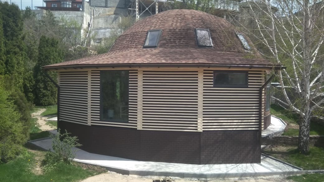 Купольный дом Z12 c террасой и тамбуром