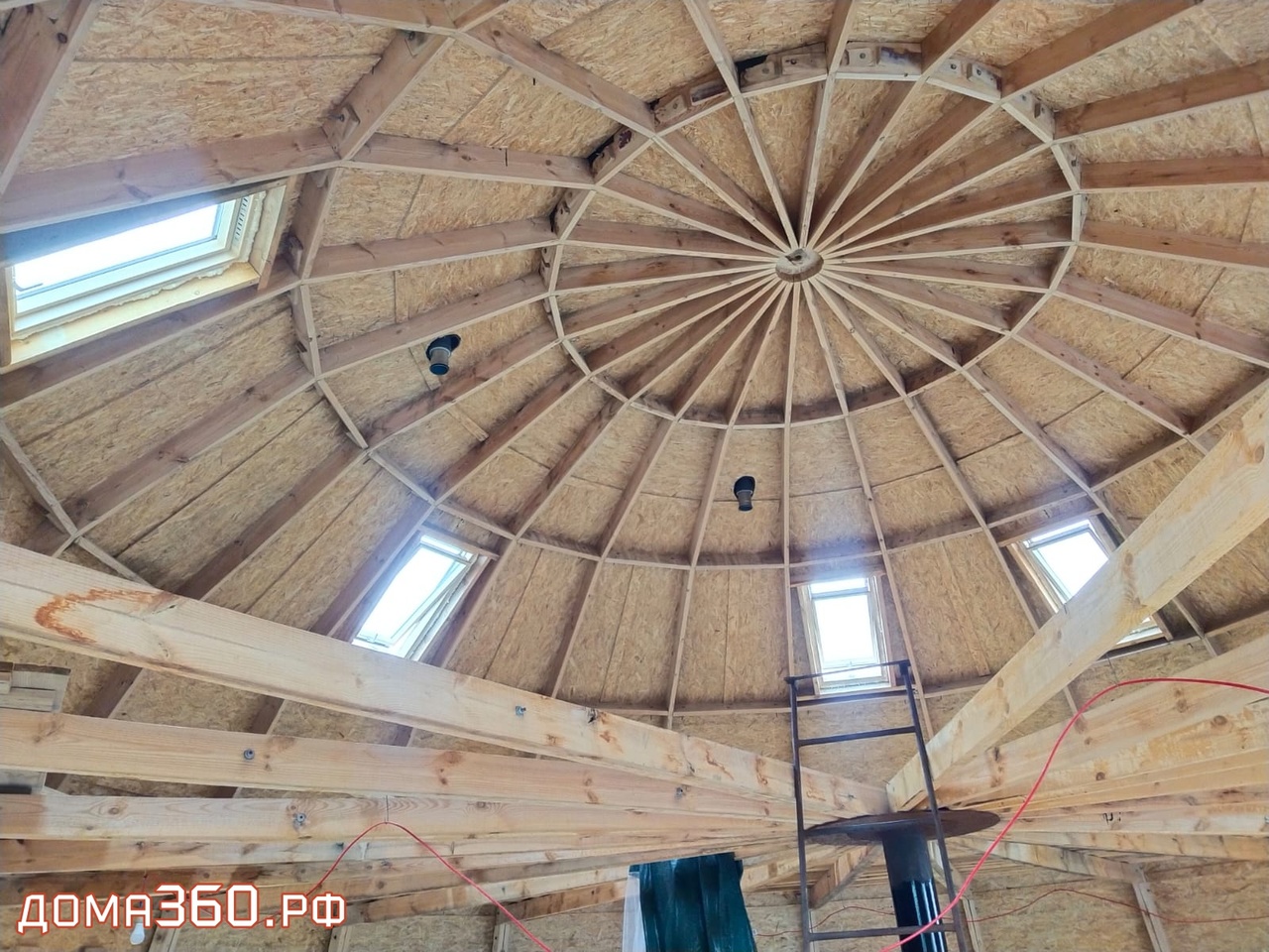 Мы закончили монтаж мягкой черепицы купольного дома Добросфера 12.