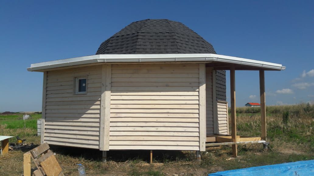 Закончили 6 метровый купольный дом рядом с Анапой